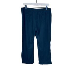Per Se Womens Size 8 Linen Blend Pullon Pants Airy Crop Wide Leg Pockets Light